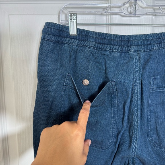 Marine Layer Saturday Indigo Texture Pull On Jeans Pants XL Blue Drawstring - Picture 8 of 11